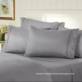 High Quality King Elastic Hotel White Bedding Designer Plain King Size Microfiber Bed Sheet